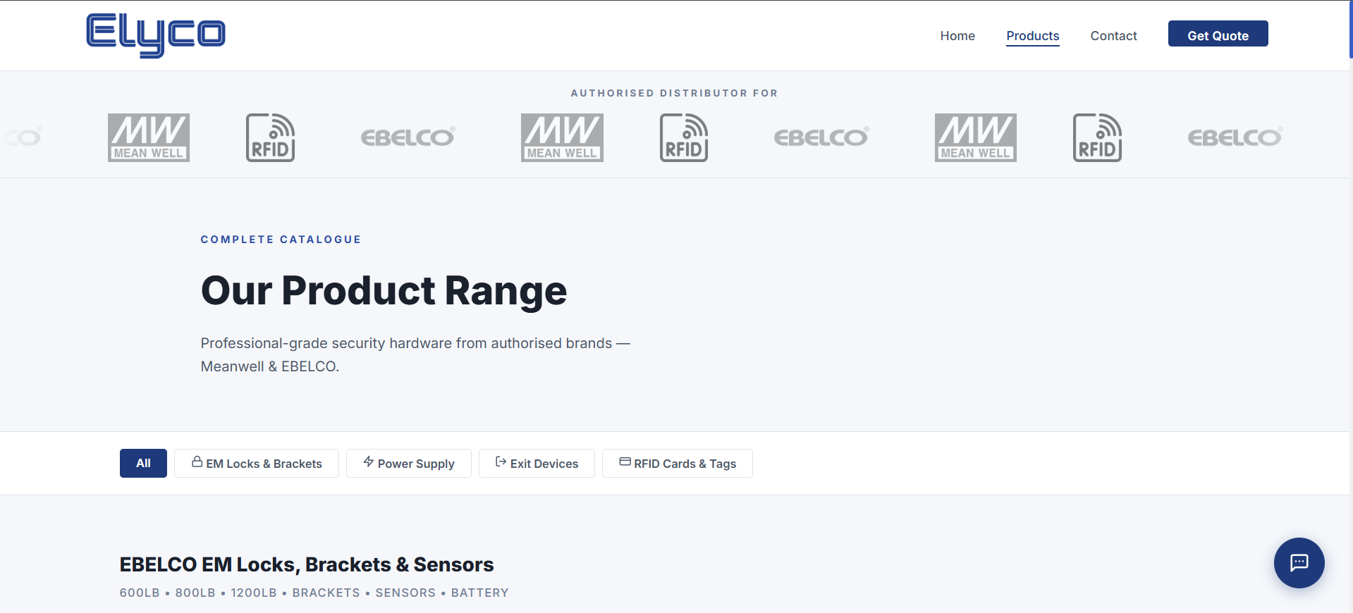 Elyco Website - About Page